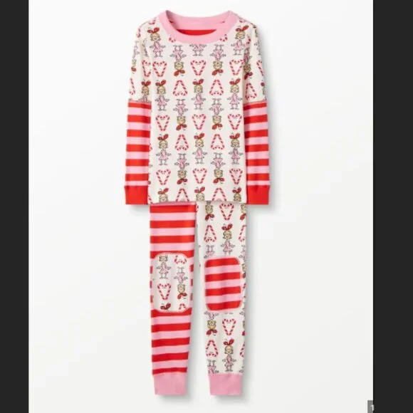 Girls Hanna Andersson Grinch Cindy Lou Who Jams PJ Pajamas Set Christmas 120 6/7 - Picture 6 of 6